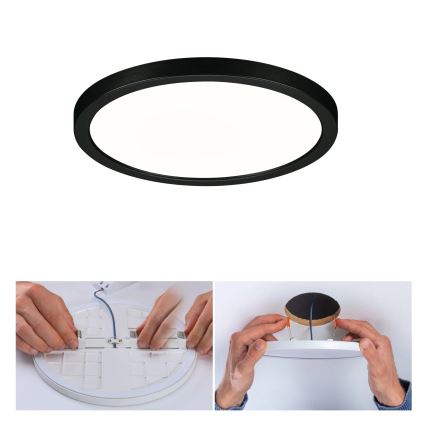 Paulmann 79965 - LED/13W IP44 Faretto da incasso dimmerabile per bagno AREO 230V Ø 17,5 cm nero