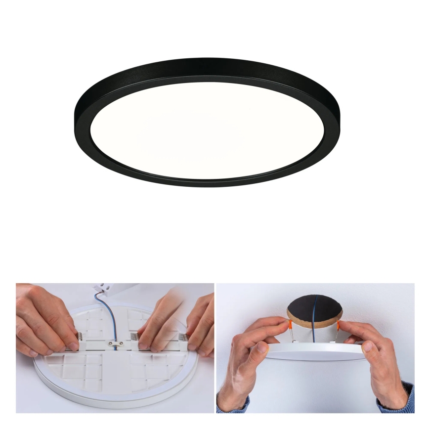 Paulmann 79965 - LED/13W IP44 Faretto da incasso dimmerabile per bagno AREO 230V Ø 17,5 cm nero
