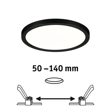 Paulmann 79965 - LED/13W IP44 Faretto da incasso dimmerabile per bagno AREO 230V Ø 17,5 cm nero