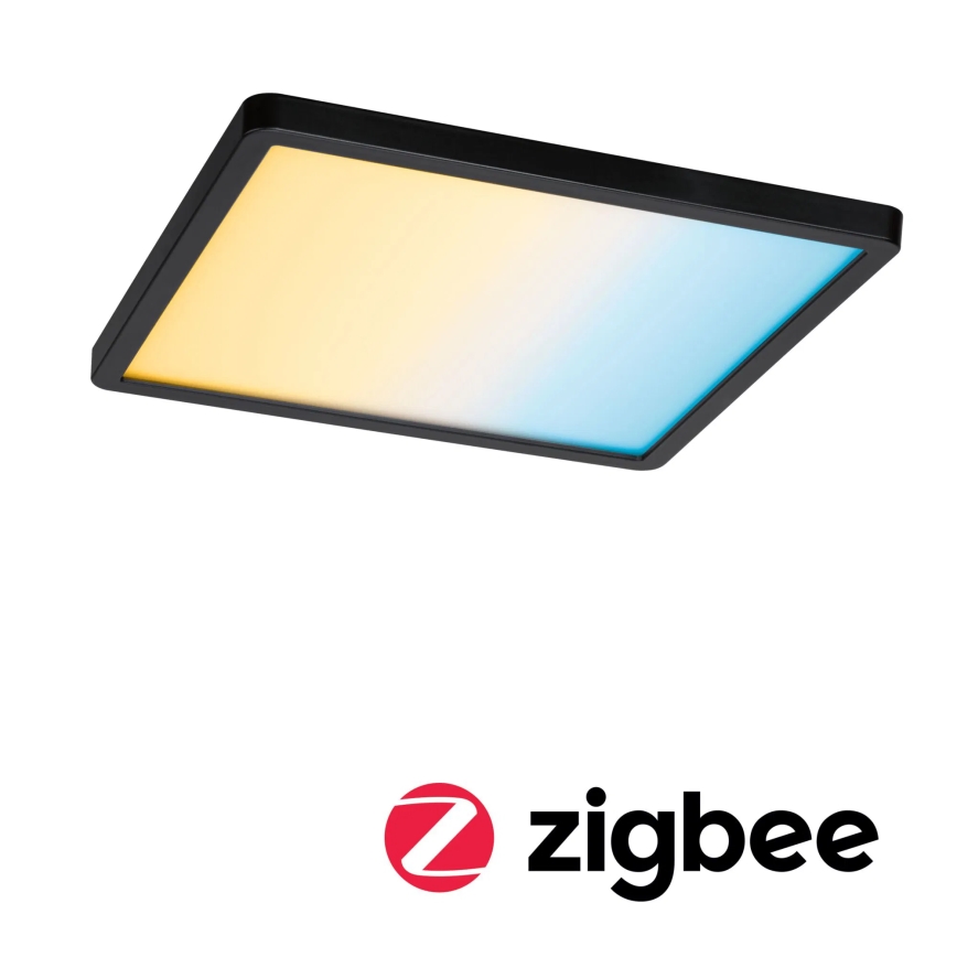 Paulmann 79967 - Faretto ad incasso dimmerabile per bagno AREO, LED 16W, IP44, 230V, 23x23 cm, nero