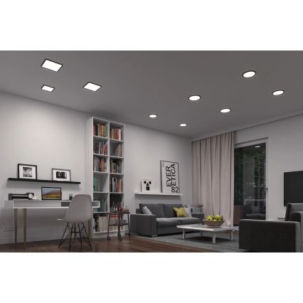 Paulmann 79967 - LED/16W IP44 Lampada da incasso dimmerabile per bagno AREO 230V 23x23 cm nera