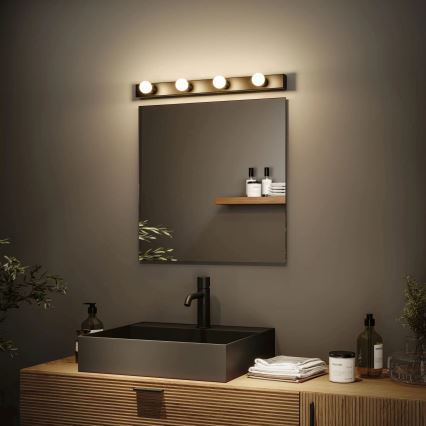 Paulmann 80099 - 4xE14/40W IP44 Lampada per specchio da bagno REGULA 230V nero