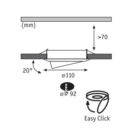 Paulmann 92026 - SET 3xLED-GU10/3,5W Lampada da incasso QUALITY 230V