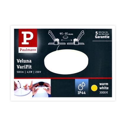 Paulmann 92387 - LED/4,5W IP44 Lampada da incasso da bagno VARIFIT 230V