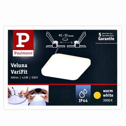 Paulmann 92393 - LED/4,5W IP44 Lampada da incasso per bagno VARIFIT 230V