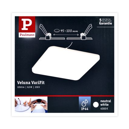 Paulmann 92397 - LED/8,5W IP44 Lampada da incasso da bagno VARIFIT 230V