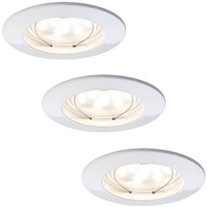 Paulmann 92807 - SET 3x LED Lampada da incasso LED per bagni COIN 3xLED/7W/230V