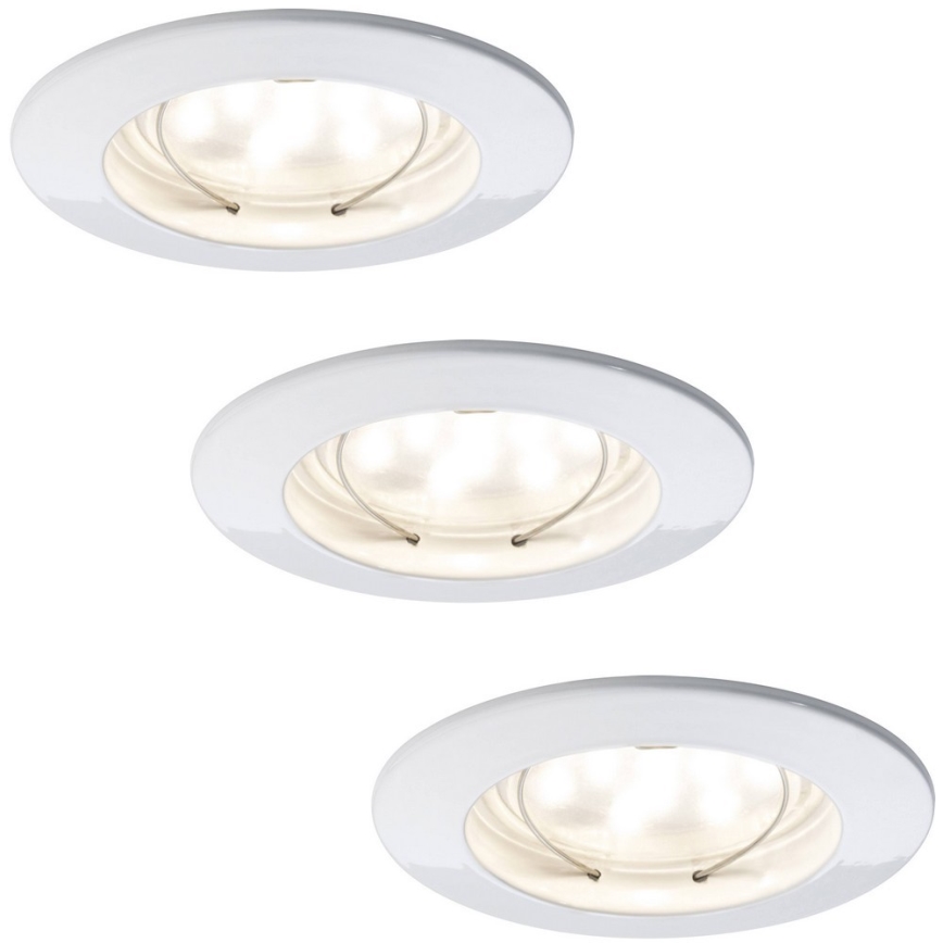 Paulmann 92807 - SET 3x LED Lampada da incasso LED per bagni COIN 3xLED/7W/230V