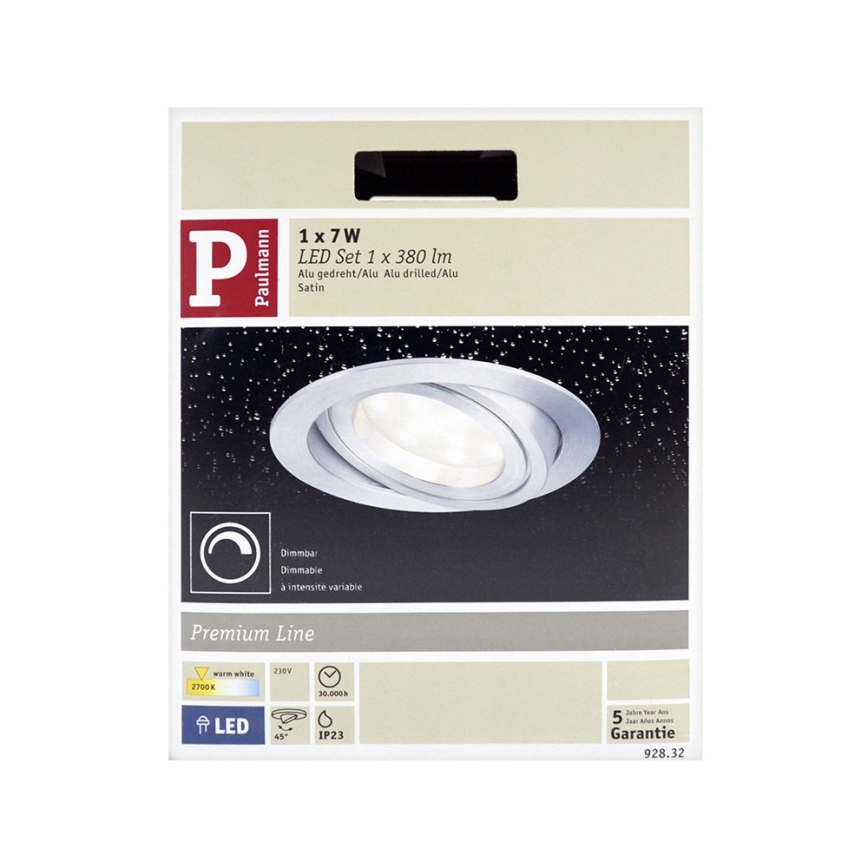 Paulmann 92832 - LED/7W Lampada da incasso per bagni COIN 230V