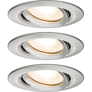 Paulmann 92900 - SET 3xGU10/7W IP65 Lampada da incasso dimmerabile per bagno NOVA 230V