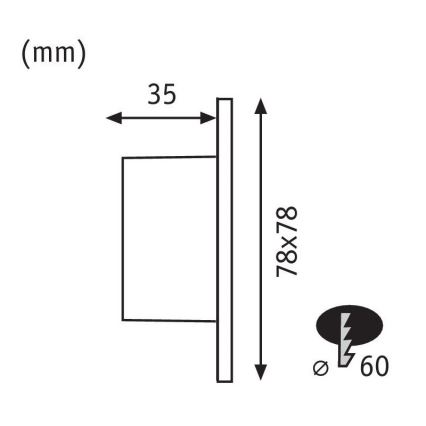 Paulmann 92922 - LED/1,7W Illuminazione scale WAND 230V