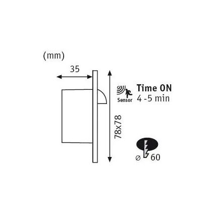 Paulmann 92923 - LED/1,1W Illuminazione scale con sensore WAND 230V 2700K