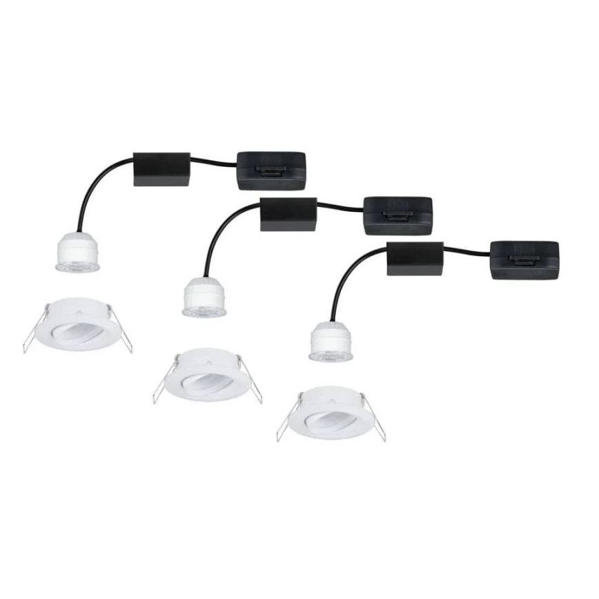 Paulmann 92971 - SET 3x LED/4,2W IP23 Lampada da incasso dimmerabile per bagni NOVA 230V