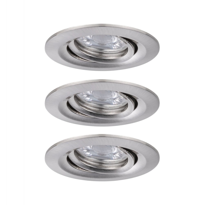 Paulmann 92973 - SET 3xLED/4,2W IP23 Lampada da bagno dimmerabile COIN 230V