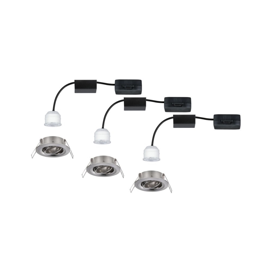 Paulmann 92973 - SET 3xLED/4,2W IP23 Lampada da bagno dimmerabile COIN 230V