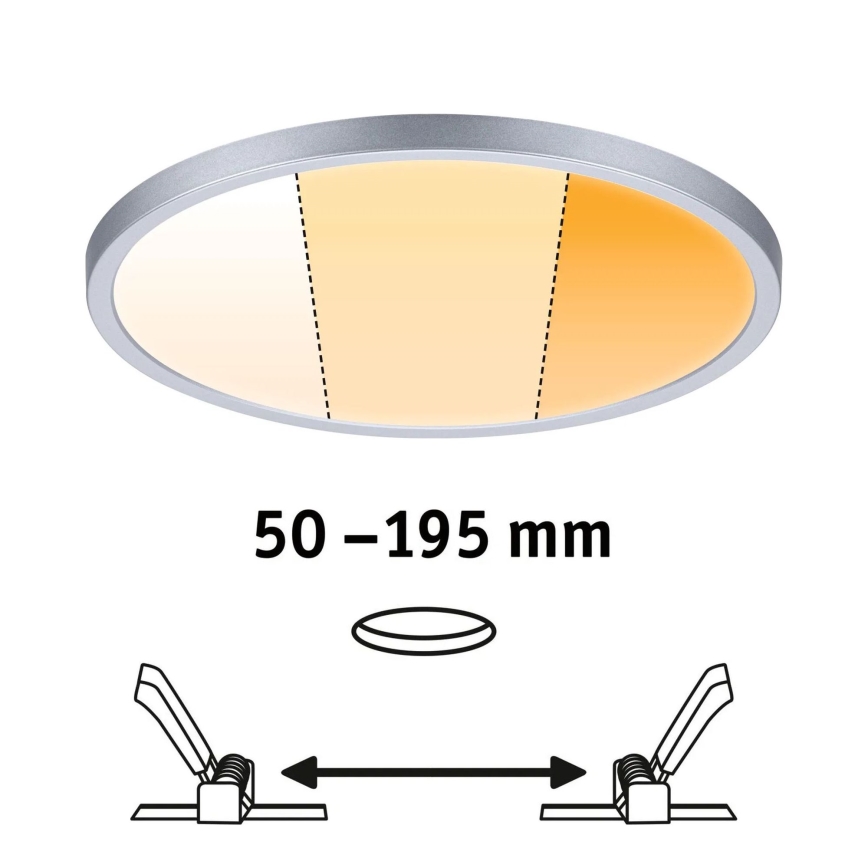 Paulmann 92992 - LED/16W IP44 Faretto da incasso per bagno AREO 230V 2000/3000/4000K Ø 23 cm cromo opaco