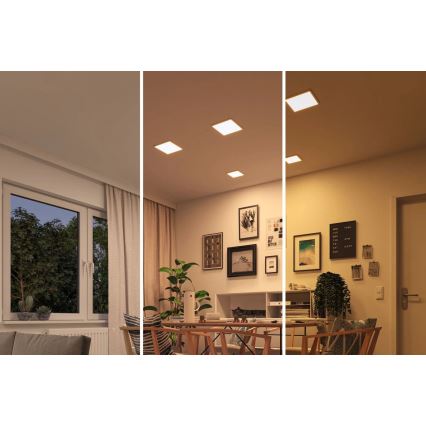 Paulmann 92993 - Lampada LED/13W IP44 da incasso per bagno AREO 230V 2000/3000/4000K 17,5x17,5 cm bianco