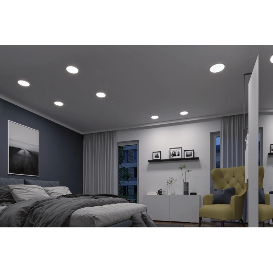 Paulmann 93046 - LED/16W IP44 Faretto da incasso dimmerabile per bagno AREO 230V 3000-6500K Ø 23 cm cromo opaco