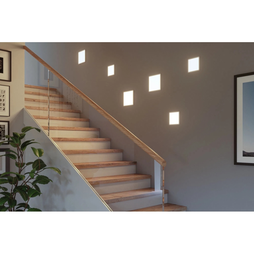 Paulmann 93059 - AREO, lampada LED dimmerabile da incasso per bagno, 13W, IP44, 230V, 17,5x17,5 cm, bianca