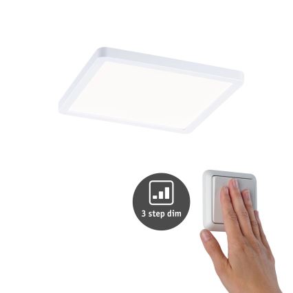 Paulmann 93059 - AREO, lampada LED dimmerabile da incasso per bagno, 13W, IP44, 230V, 17,5x17,5 cm, bianca