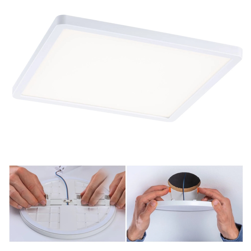 Paulmann 93060 - LED/16W IP44 Dimmerabile plafoniera da incasso per bagno AREO 230V 23x23 cm bianca