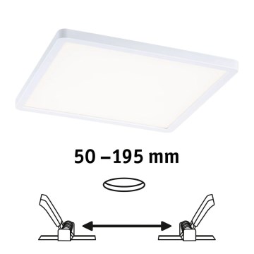 Paulmann 93060 - LED/16W IP44 Dimmerabile plafoniera da incasso per bagno AREO 230V 23x23 cm bianca