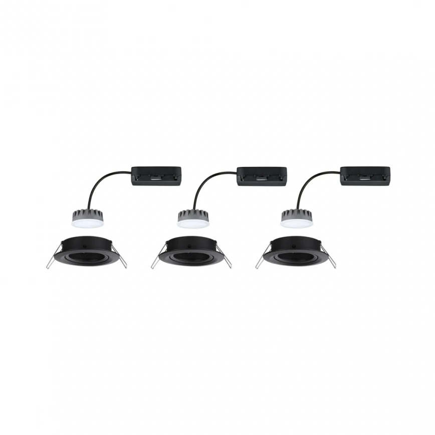 Paulmann 93080 - SET 3xLED/6W IP23 Lampada da incasso dimmerabile per bagno COIN 230V