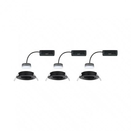 Paulmann 93080 - SET 3xLED/6W IP23 Lampada da incasso dimmerabile per bagni COIN 230V