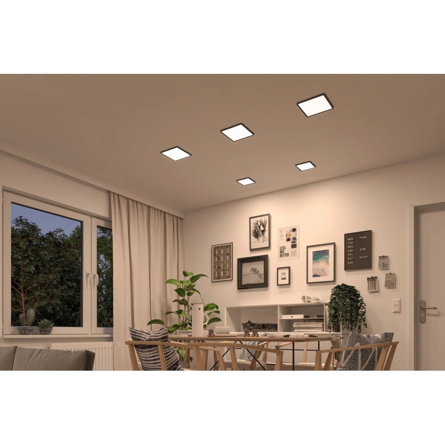 Paulmann 93101 - LED/13W IP44 Lampada da incasso per bagno AREO 230V 2000/3000/4000K 17,5x17,5 cm nero