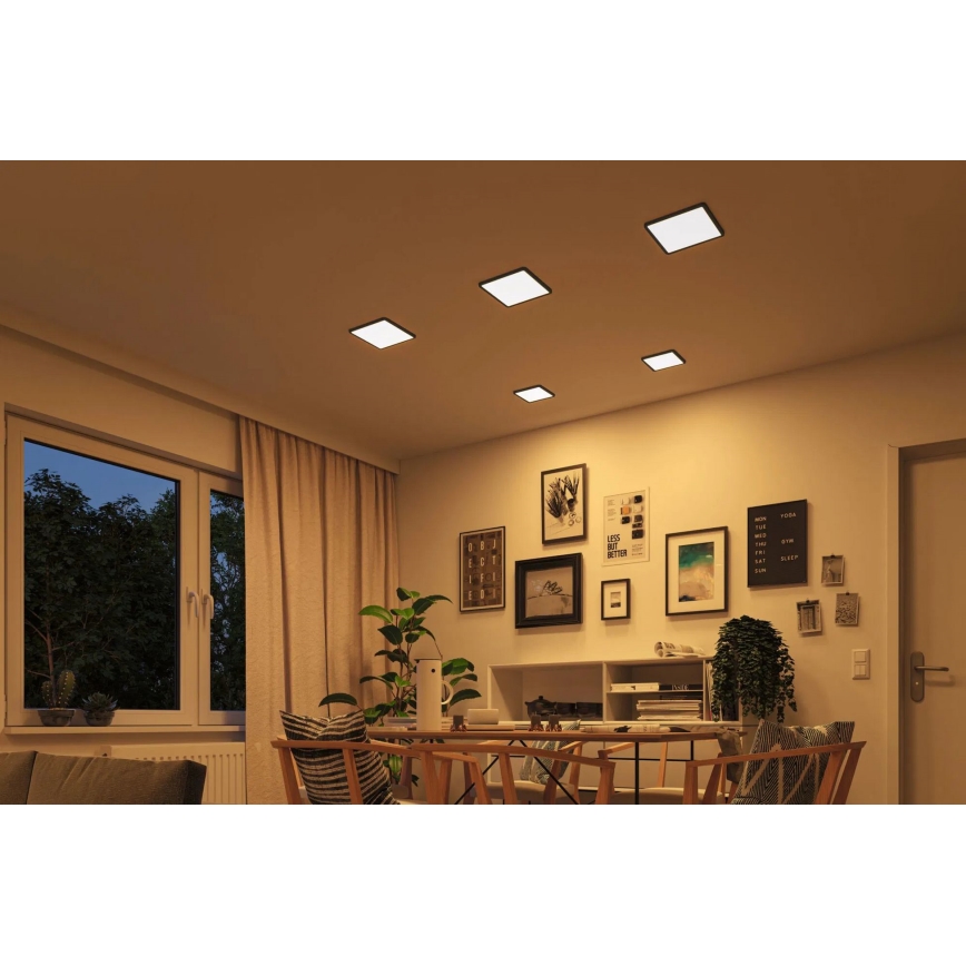 Paulmann 93101 - LED/13W IP44 Lampada da incasso per bagno AREO 230V 2000/3000/4000K 17,5x17,5 cm nero