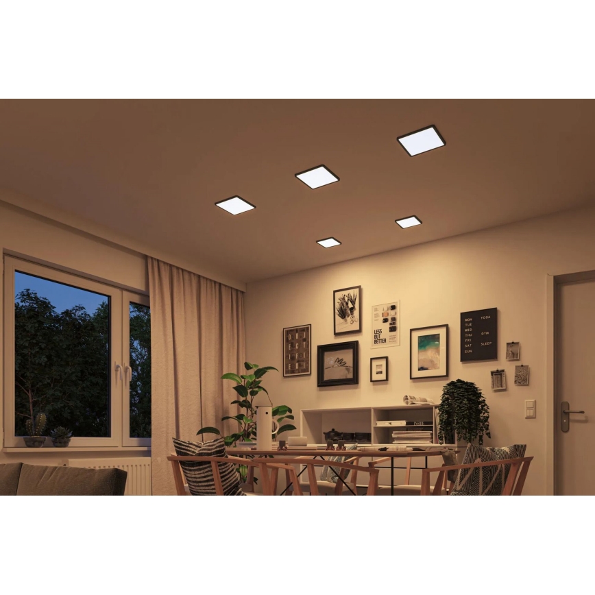 Paulmann 93101 - LED/13W IP44 Lampada da incasso per bagno AREO 230V 2000/3000/4000K 17,5x17,5 cm nero