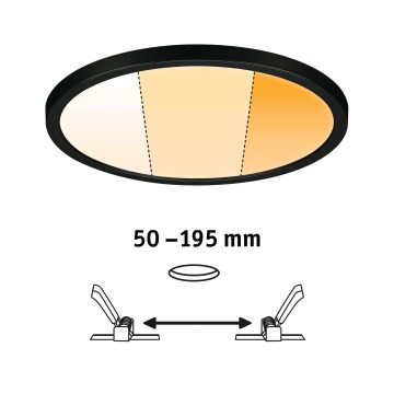 Paulmann 93102 - LED/16W IP44 Faretto da incasso per bagno AREO 230V 2000/3000/4000K Ø 23 cm nero