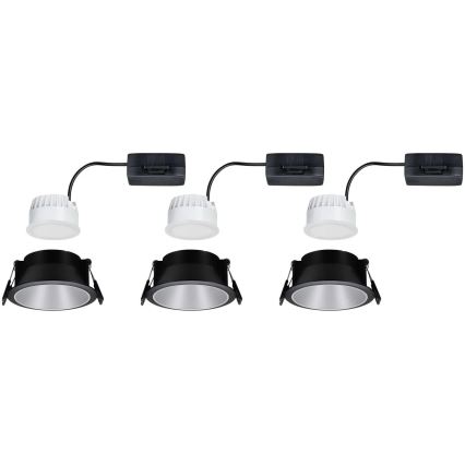 Paulmann 93408 - SET 3xLED/6,5W IP44 Faretto incasso bagno dimmerabile COLE 230V