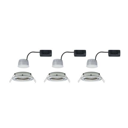 Paulmann 93483 - SET 3xLED/6,5W IP23 Faretto da incasso bagno dimmerabile NOVA 230V