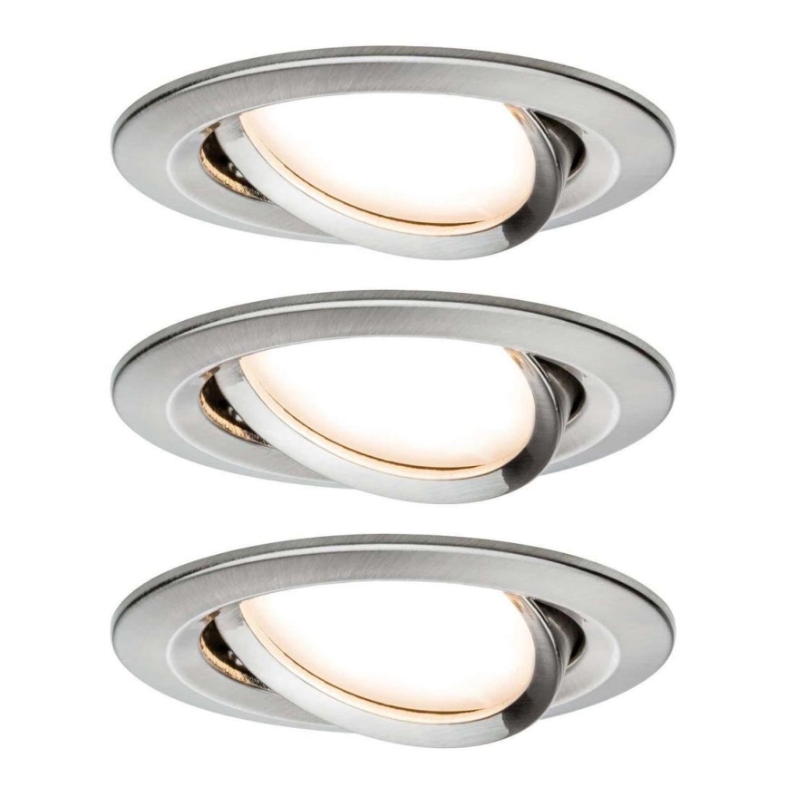 Paulmann 93483 - SET 3xLED/6,5W IP23 Faretto da incasso bagno dimmerabile NOVA 230V