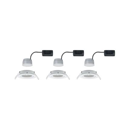 Paulmann 93485 - SET 3xLED/6W IP23 Lampada da incasso dimmerabile per bagni NOVA 230V