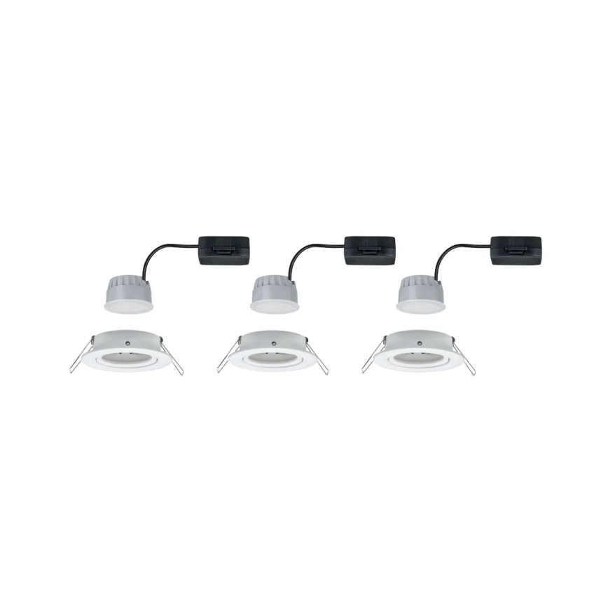 Paulmann 93485 - SET 3xLED/6W IP23 Lampada da incasso dimmerabile per bagni NOVA 230V