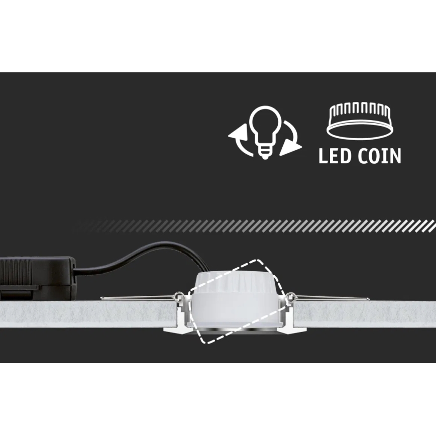 Paulmann 93485 - SET 3xLED/6W IP23 Lampada da incasso dimmerabile per bagni NOVA 230V