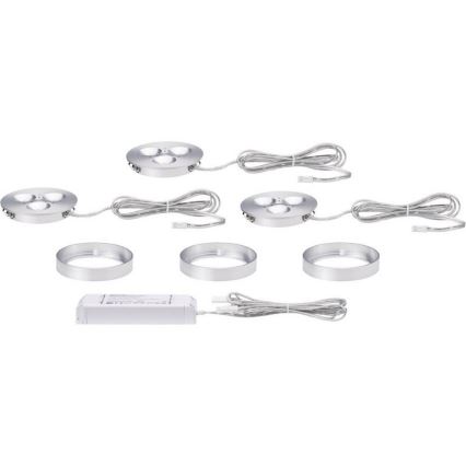 Paulmann 93546 - KIT 3x Lampada LED da incasso PLANE 3xLED/3W/230V