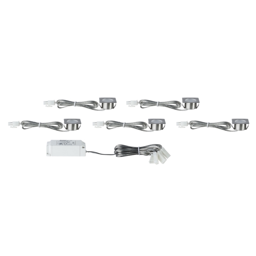 Paulmann 93587 - KIT 5x Lampada LED da incasso 5xLED/0,4W/12V/230V 2700K