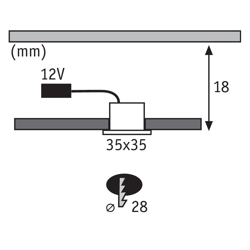 Paulmann 93587 - KIT 5x Lampada LED da incasso 5xLED/0,4W/12V/230V 2700K