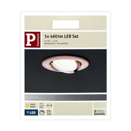 Paulmann 93604 - LED-GU10/7W IP23 Luce da incasso per bagno dimmerabile NOVA 230V