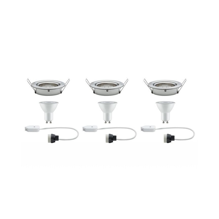 Paulmann 93607 - SET 3x LED GU10/7W IP23 Luce da bagno dimmerabile 230V