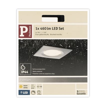 Paulmann 93611 - LED-GU10/7W IP44 Lampada da bagno dimmerabile da incasso NOVA 230V