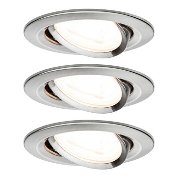 Paulmann 93652 - SET 3x LED GU10/6,1W IP23 Lampada da incasso per bagno 230V