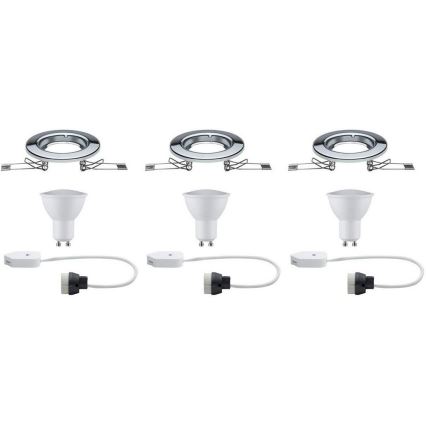 Paulmann 93853 - SET 3xLED-GU10/4,5W Lampada da incasso STARR 230V