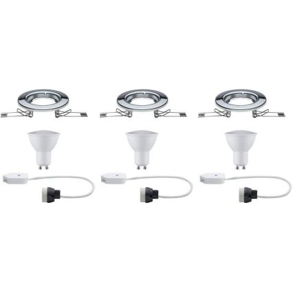 Paulmann 93853 - SET 3xLED-GU10/4,5W Lampada da incasso STARR 230V