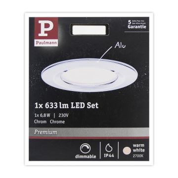 Paulmann 93872 - LED/6,8W IP44 Luce da bagno dimmerabile COIN 230V