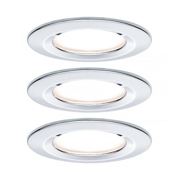 Paulmann 93874 - SET 3xLED/6,8W IP44 Lampada da incasso dimmerabile per bagni COIN 230V