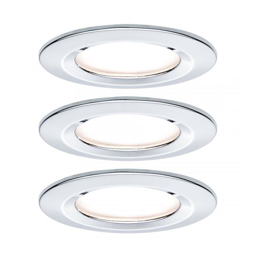 Paulmann 93874 - SET 3xLED/6,8W IP44 Lampada da incasso dimmerabile per bagni COIN 230V